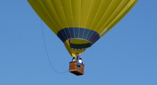 buono volo in monogolfiera